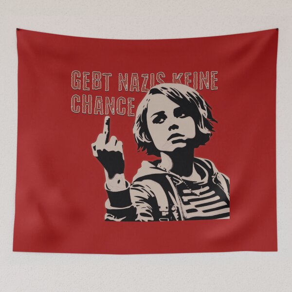 Item preview, Don't give Nazis a chance - Stencil Art designed and sold by Dunkelflaute.