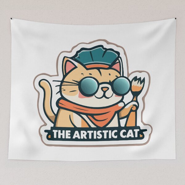 Item preview, The Artistic Cat designed and sold by NiftyWrx.
