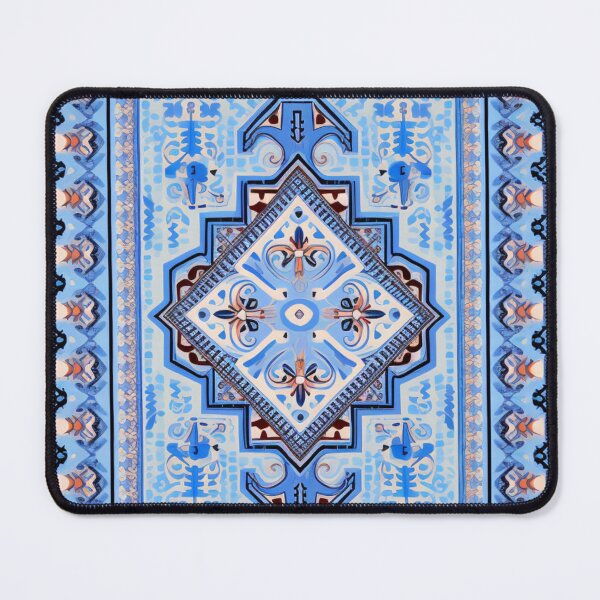 Item preview, Vivid Blue Modern Fusion Carpet Pattern designed and sold by GrinGalore.