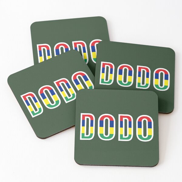 Item preview,  Island Icon: Dodo Soars in Vibrant Mauritius Flag Typography designed and sold by RvinJo8.