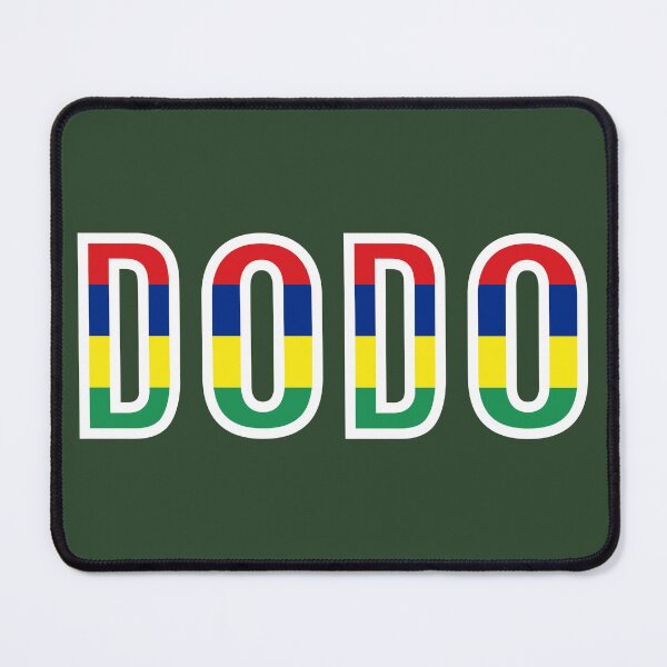 Item preview,  Island Icon: Dodo Soars in Vibrant Mauritius Flag Typography designed and sold by RvinJo8.