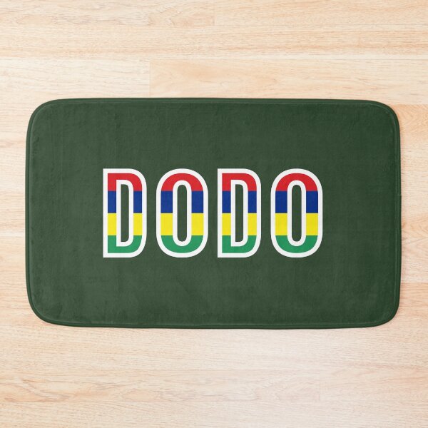 Item preview,  Island Icon: Dodo Soars in Vibrant Mauritius Flag Typography designed and sold by RvinJo8.