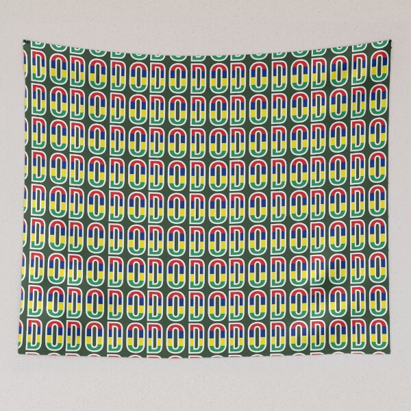 Item preview,  Island Icon: Dodo Soars in Vibrant Mauritius Flag Typography designed and sold by RvinJo8.