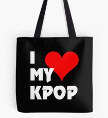 Ich LIEBE MEINEN KPOP - SCHWARZ Tote Bag