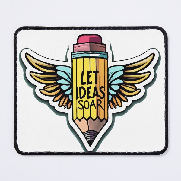 Item preview, Let Ideas Soar - Winged Pencil Art designed and sold by NiftyWrx.