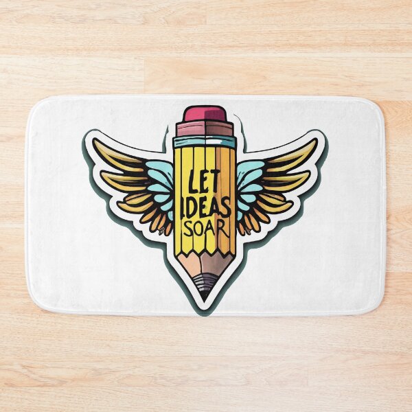 Item preview, Let Ideas Soar - Winged Pencil Art designed and sold by NiftyWrx.