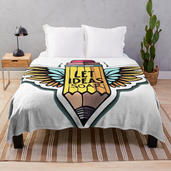 Item preview, Let Ideas Soar - Winged Pencil Art designed and sold by NiftyWrx.