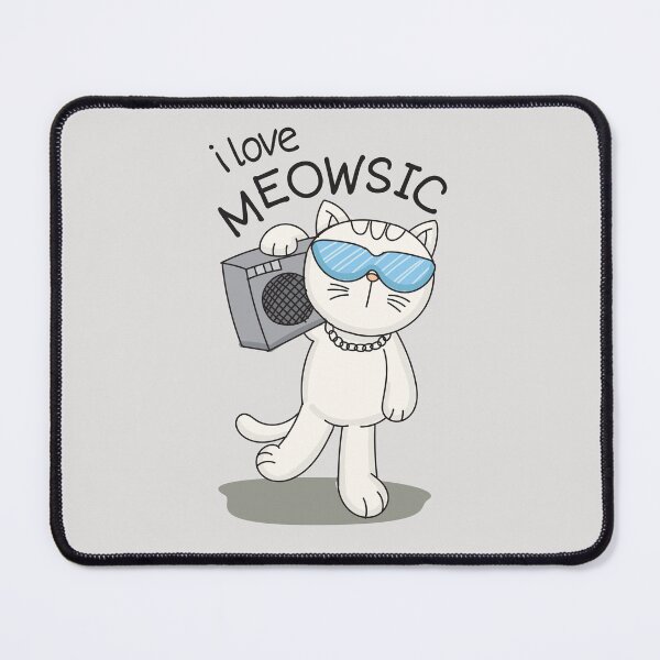 Item preview, Cool Cat with Boombox - I Love Meowsic designed and sold by RuyaFab.
