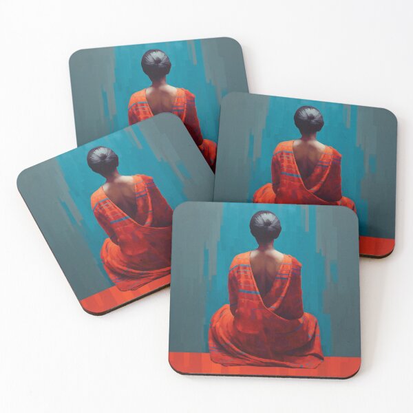 Item preview, Mystic Serenity | African Woman Meditation Art designed and sold by FairX.