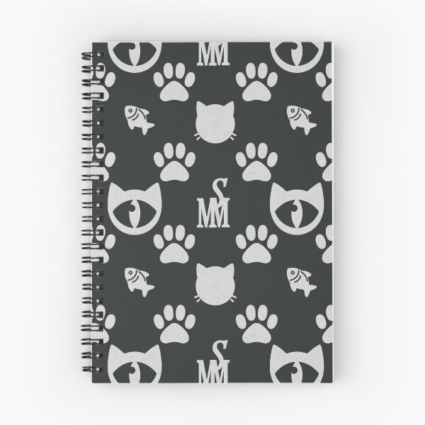 Item preview, Sir Meowton's Monochrome Elegance - Classic Cat Paw Print Pattern (White on Black) designed and sold by Sir Meow Meow.