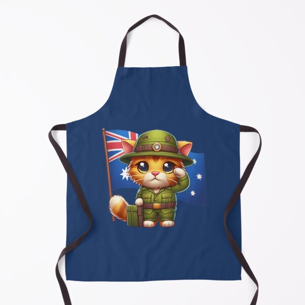 Item preview, Cute Australian Soldier Cat , Kawaii Soldier Cat, Cat Clipart designed and sold by SnuggleSafari.