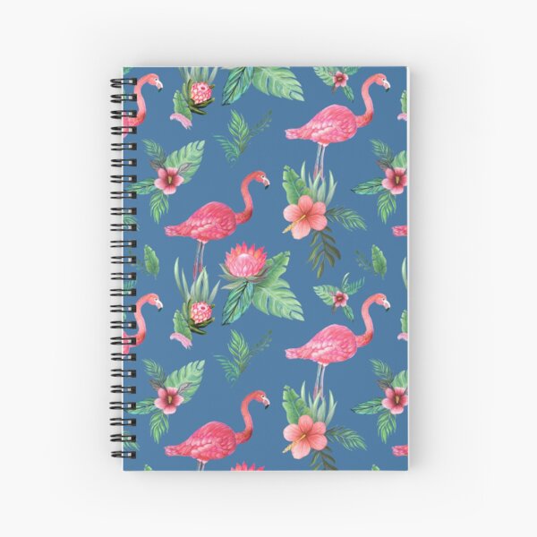 Flamingo Watercolor Painting Spiral Notebook