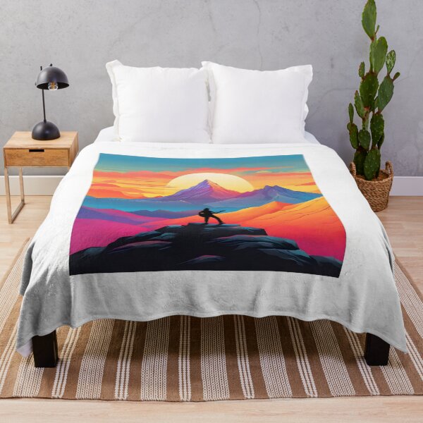 Item preview, majestic mountain landscape with a lone guitarist designed and sold by design-store77.