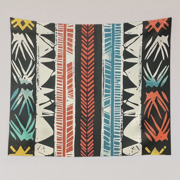 Item preview, Old Polynesian Tribal Tropical Abstract Pattern designed and sold by GrinGalore.