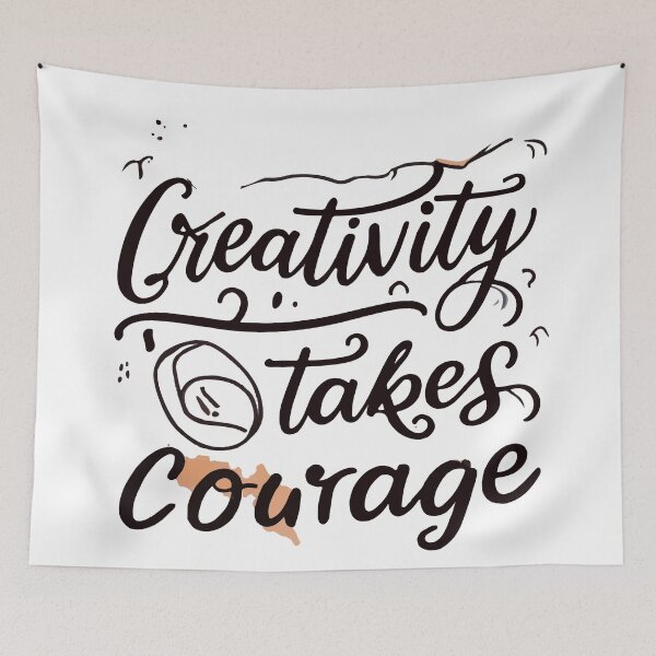 Item preview, Creativity Takes Courage Watercolor Brush Stroke designed and sold by NiftyWrx.