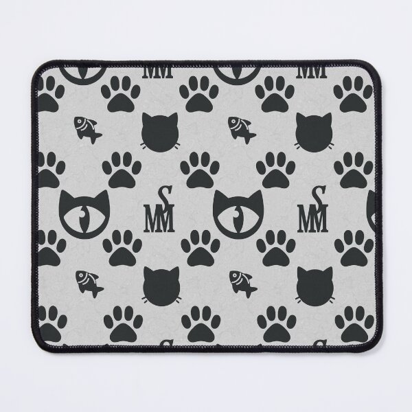 Item preview, Sir Meowton's Inverse Sophistication - Refined White Cat on Black Pattern designed and sold by Sir Meow Meow.