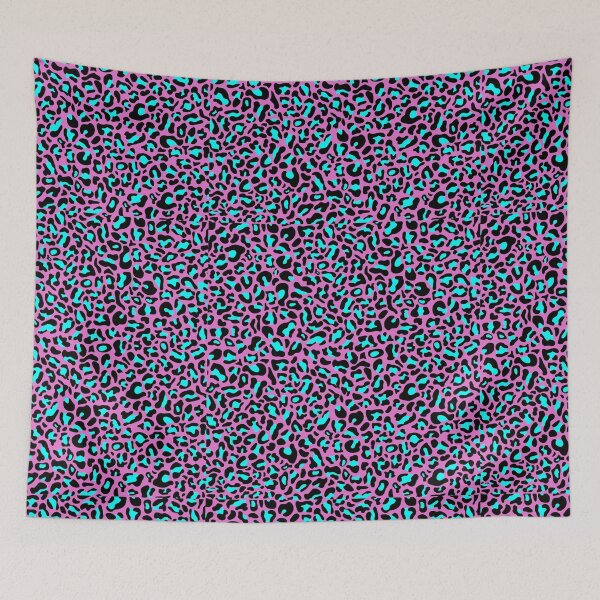 Item preview, Leopard in black aqua pink designed and sold by netrok.