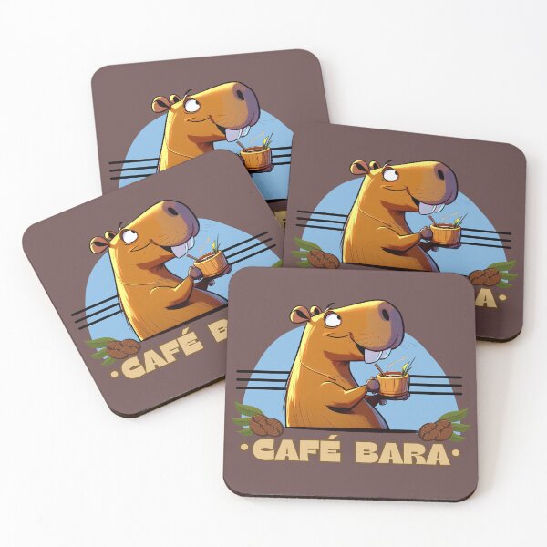 Item preview, Cafe Bara Coffee Drinking Capybara Funny Cartoon designed and sold by André Botes.