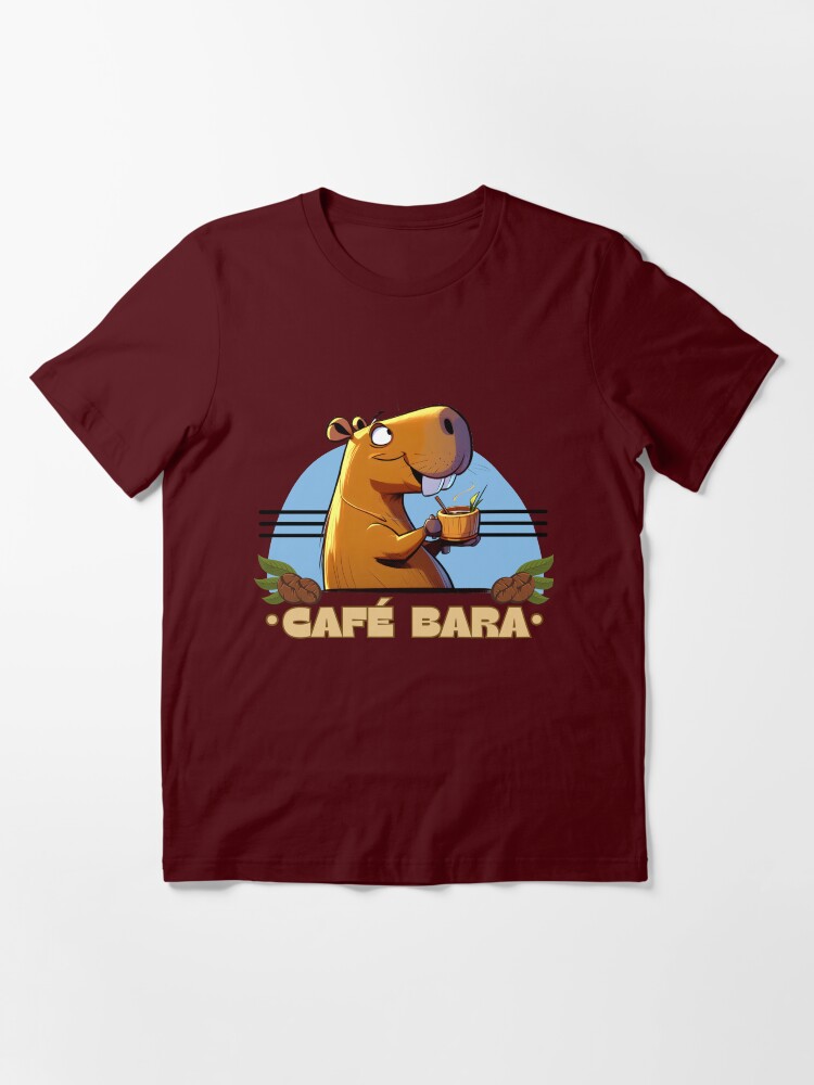 Cafe Bara Coffee Drinking Capybara Funny Cartoon