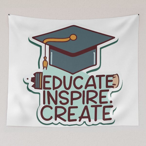 Item preview, Educate Inspire Create Art Teacher Graduation Design designed and sold by NiftyWrx.
