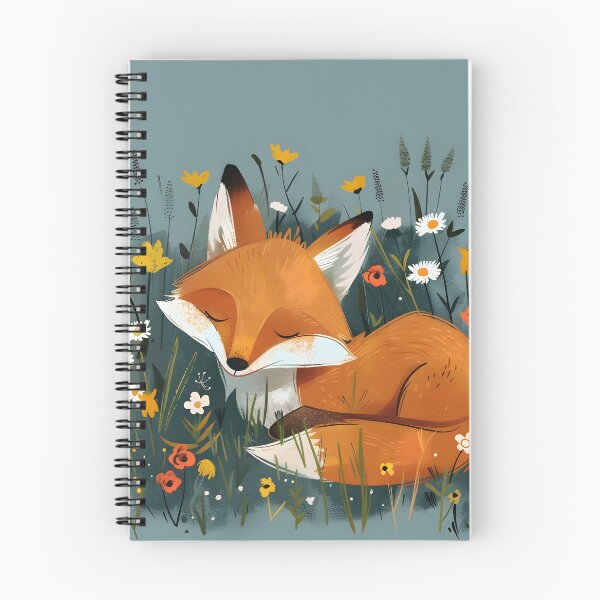 Item preview, Fox in flowers designed and sold by HappyStickBike.