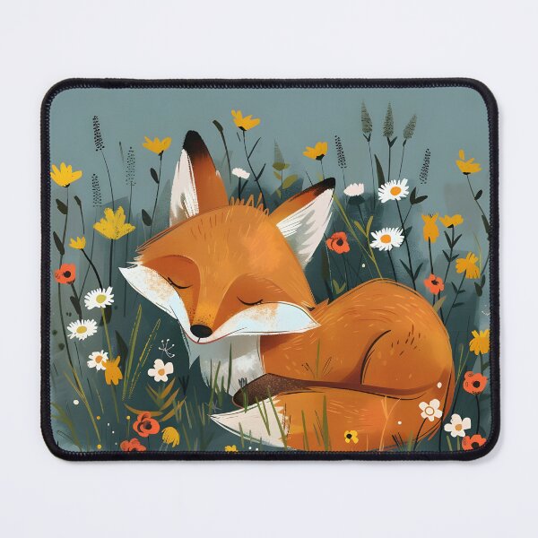 Item preview, Fox in flowers designed and sold by HappyStickBike.