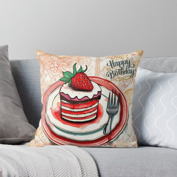 Item preview, A vintage design this piece of cake with love to celebrate a special Happy Birdthday day for everyone. designed and sold by Rosa Elena Albornoz Mendez.
