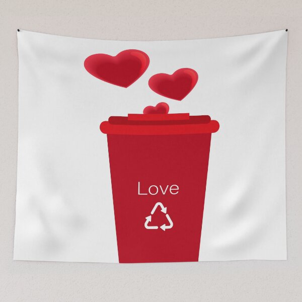 Artikelvorschau, Recycling-Logo – Valentinstag-Recycling – Recycling-Symbol entworfen und verkauft von VISIONSTURME.