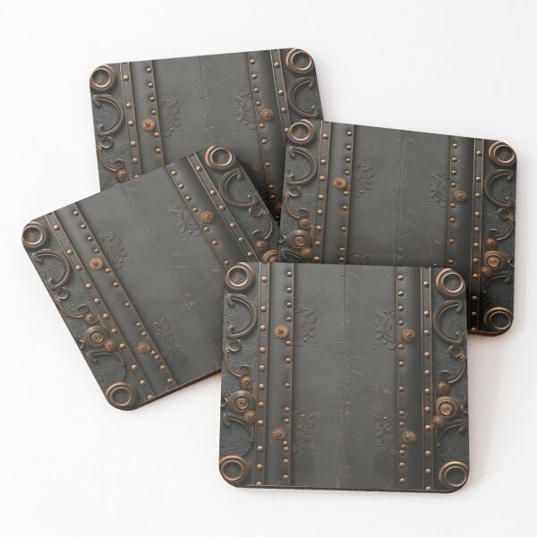 Item preview, Steampunk Cog Molding Pattern Grungy Matte Metal designed and sold by GrinGalore.