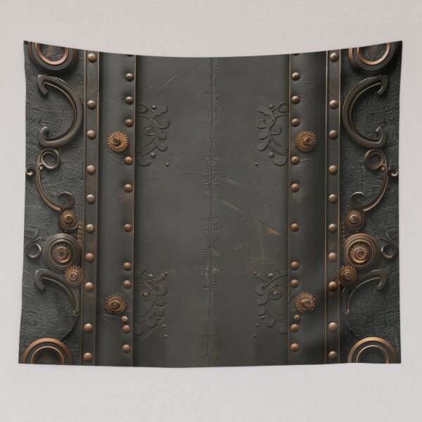 Item preview, Steampunk Cog Molding Pattern Grungy Matte Metal designed and sold by GrinGalore.