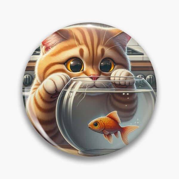 Item preview, Fishbowl Fascination: Feline Meets Fin designed and sold by Felix Tanner.