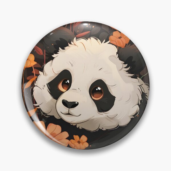 Item preview, Panda in flowrs designed and sold by HappyStickBike.