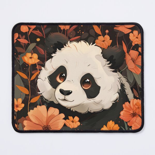 Item preview, Panda in flowrs designed and sold by HappyStickBike.