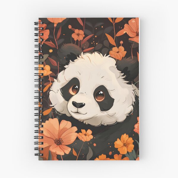 Item preview, Panda in flowrs designed and sold by HappyStickBike.