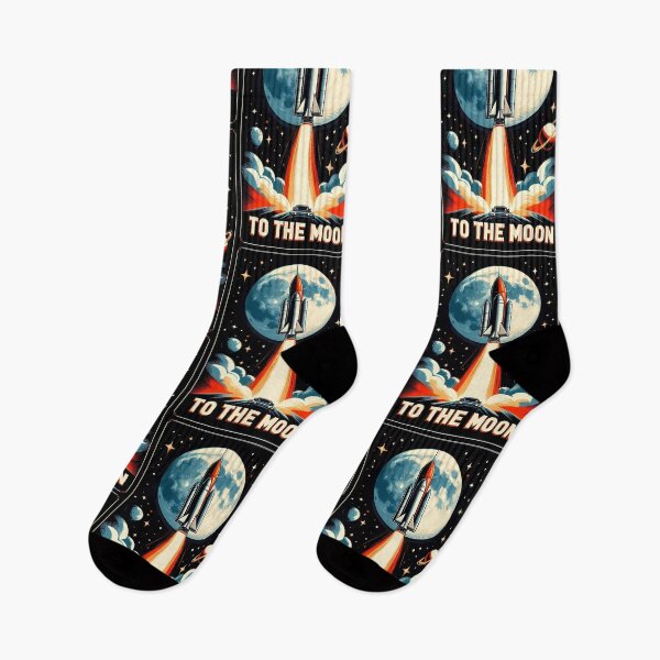Item preview, Vintage Rocket Launch: A Cosmic Journey to the Moon designed and sold by DethLock.