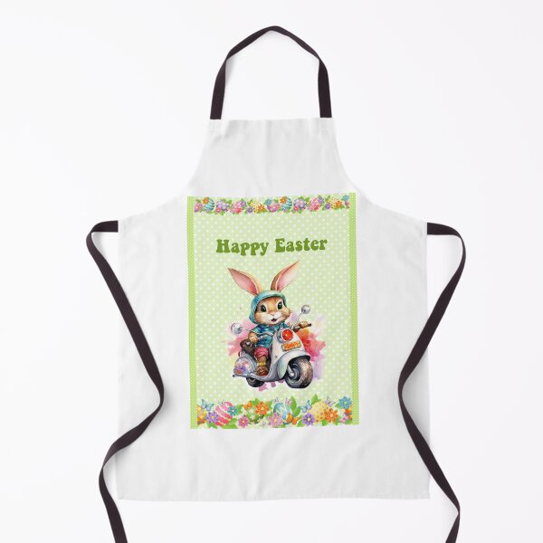 Item preview, Happy Easter card with watercolor Funny Cute Easter Bunny on the bike postcard designed and sold by Createya.