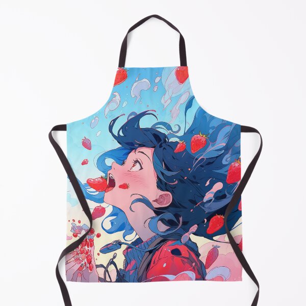 Item preview, Joyful Strawberry Anime Girl designed and sold by bubblegoth.