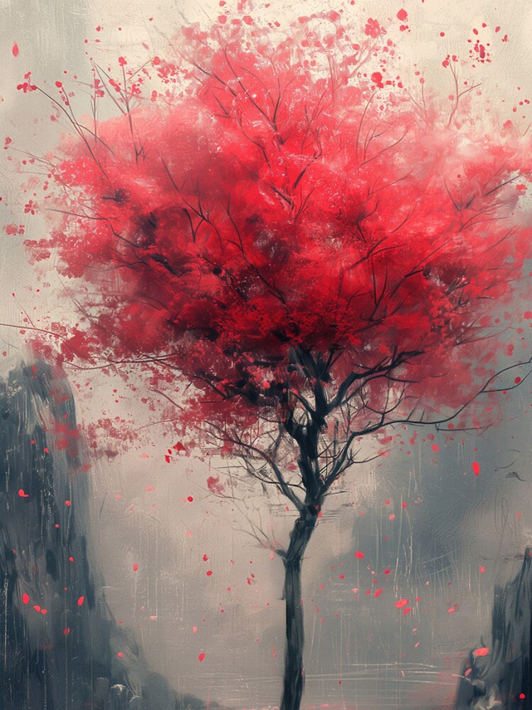 Thumbnail 4 of 4, iPhone Case, Red Tree Reflection designed and sold by FireScreen.