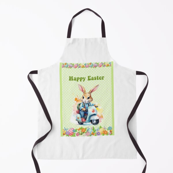Item preview, Happy Easter card with watercolor Funny Cute Easter Bunny on the bike postcard designed and sold by Createya.