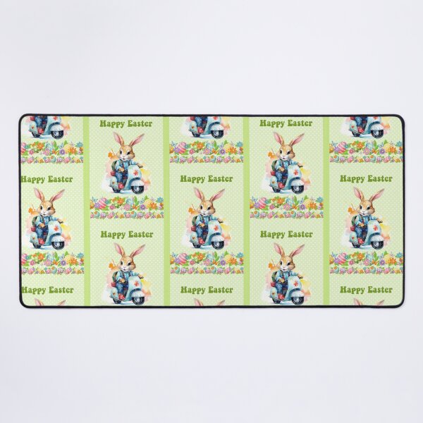 Item preview, Happy Easter card with watercolor Funny Cute Easter Bunny on the bike postcard designed and sold by Createya.