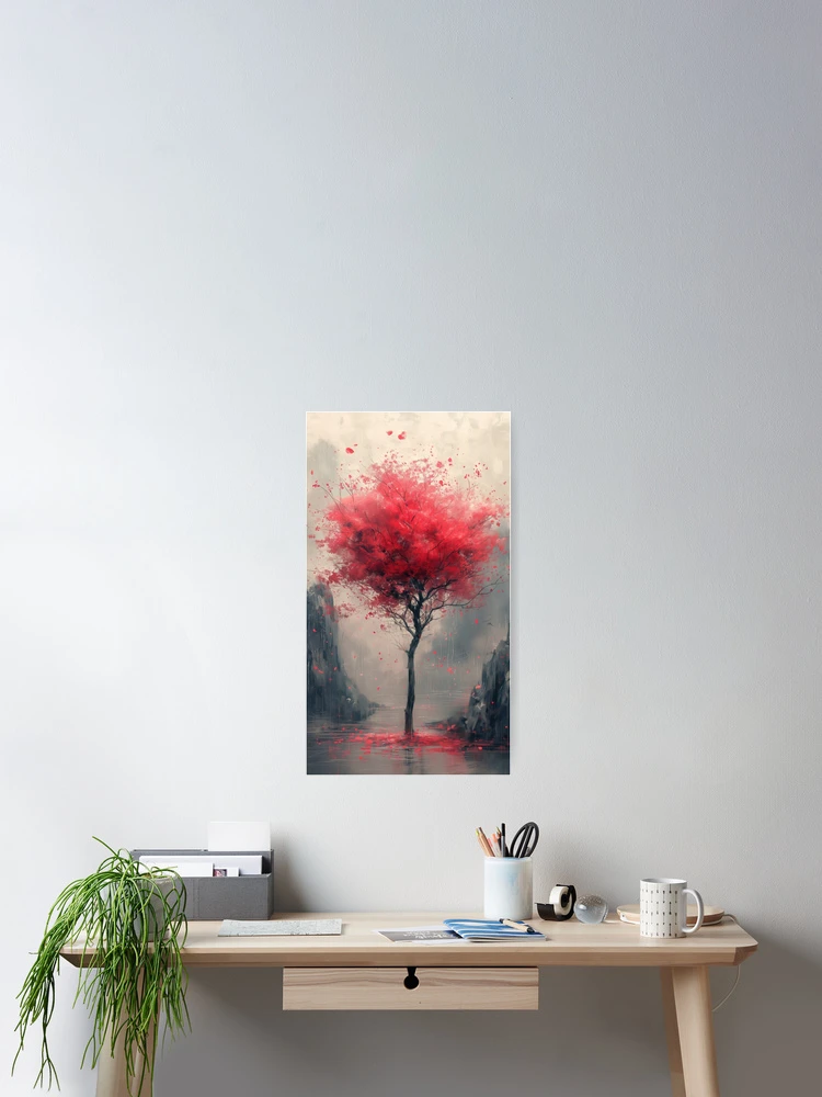 Thumbnail 2 of 3, Poster, Red Tree Reflection designed and sold by FireScreen.