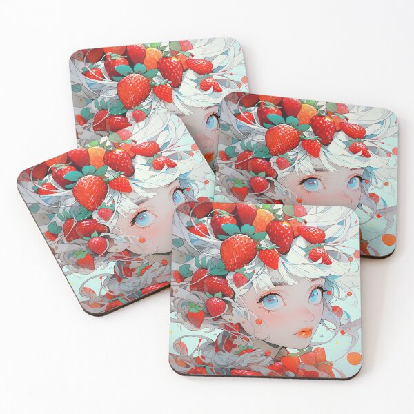 Aperçu de l'œuvre Fraise Couronne Fruité Fantaisie Anime Fille créée et vendue par bubblegoth.