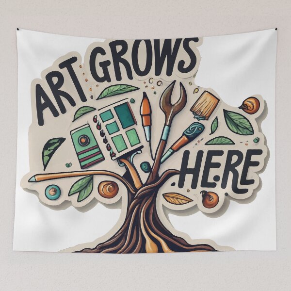 Item preview, Art Grows Here - Creative Tree of Tools Design designed and sold by NiftyWrx.