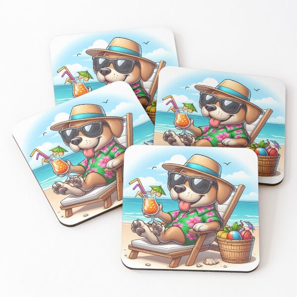 Item preview, Summer Beach Relaxation: Cartoon Character with Tropical Drink designed and sold by DethLock.