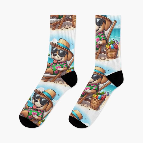Item preview, Summer Beach Relaxation: Cartoon Character with Tropical Drink designed and sold by DethLock.