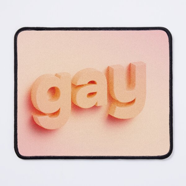 Item preview, Gay 3D lettering on peach pink background designed and sold by helga-wigandt.