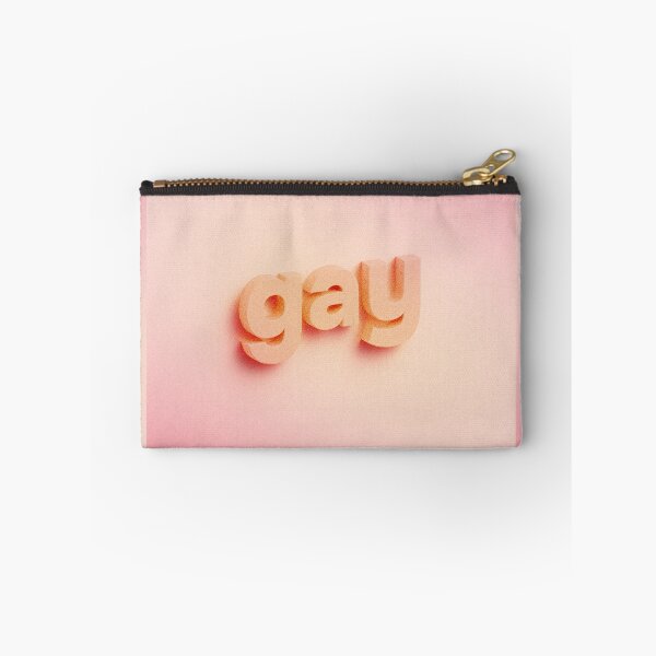 Item preview, Gay 3D lettering on peach pink background  designed and sold by helga-wigandt.
