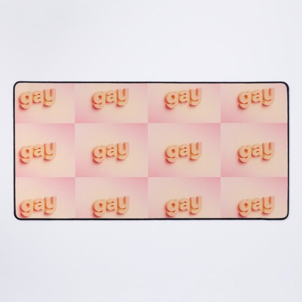 Item preview, Gay 3D lettering on peach pink background designed and sold by helga-wigandt.