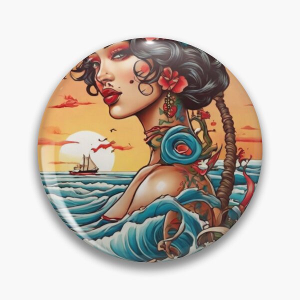 Item preview, Monterey Breeze: Sailor Jerry & Ed Hardy Inspired Tattoo Designs designed and sold by Leo digital art.