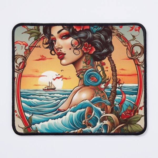 Item preview, Monterey Breeze: Sailor Jerry & Ed Hardy Inspired Tattoo Designs designed and sold by Leo digital art.